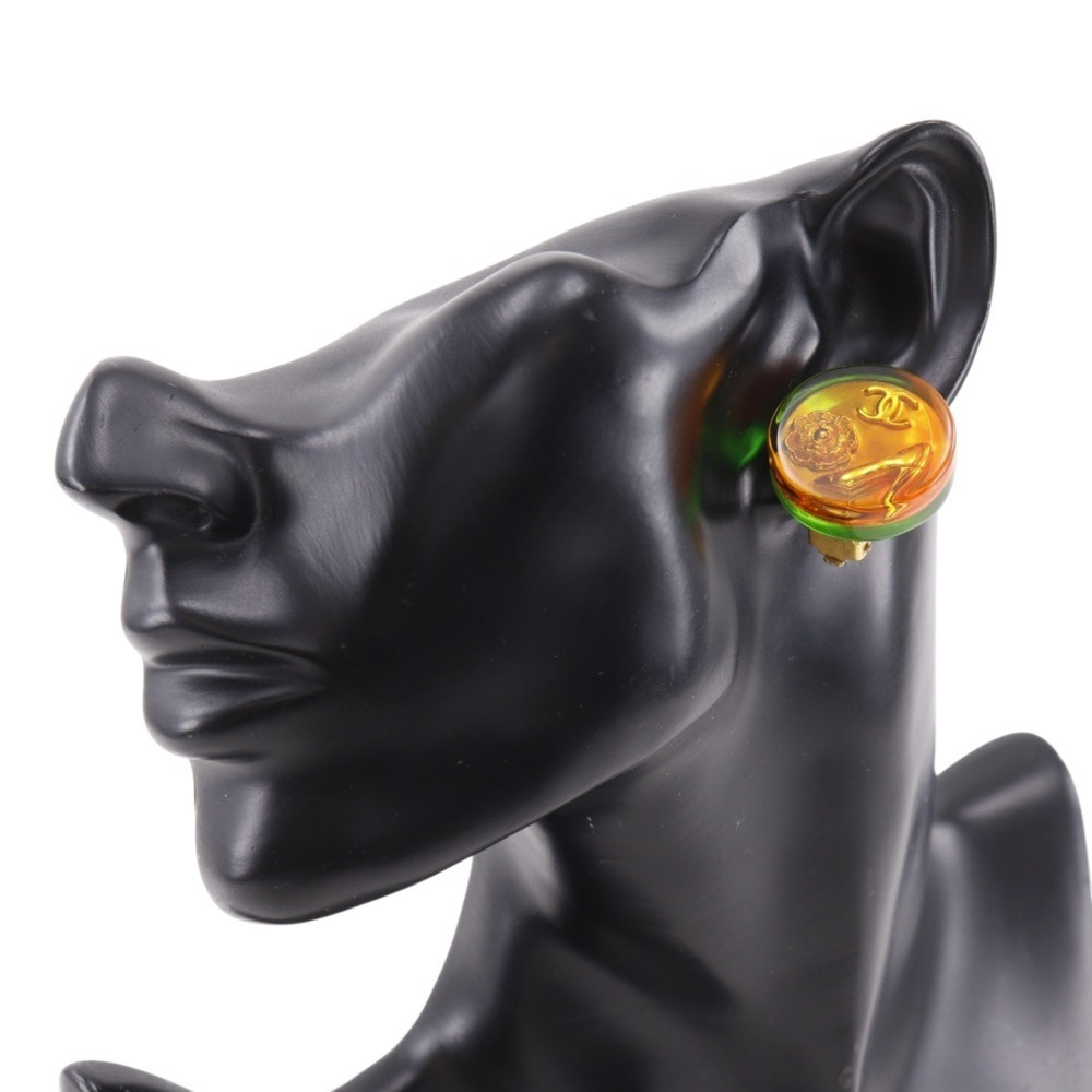 CHANEL Vintage Orange Logo Earrings - Picture 2 of 7